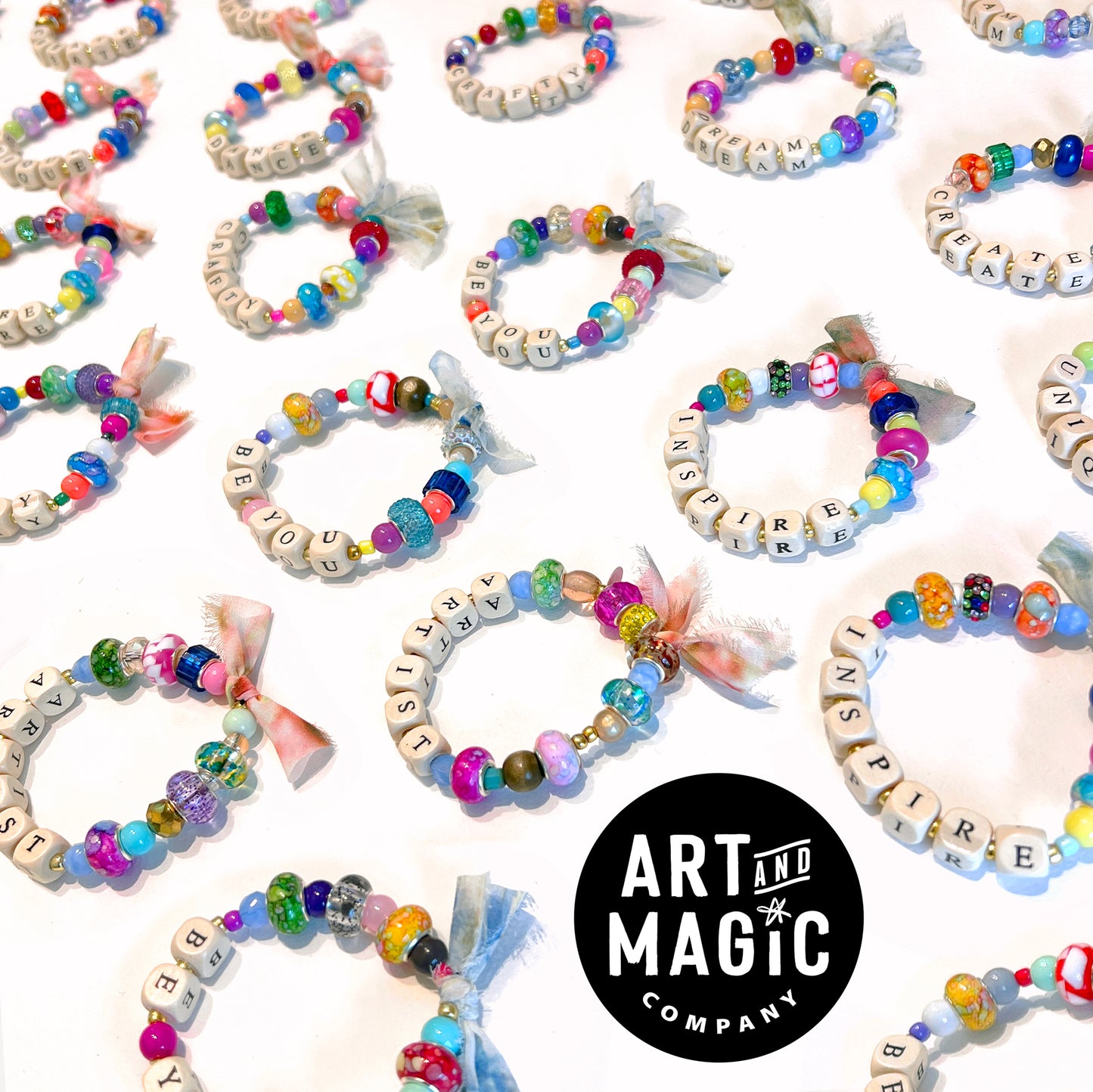 DREAM Beaded Stretchy Bracelet