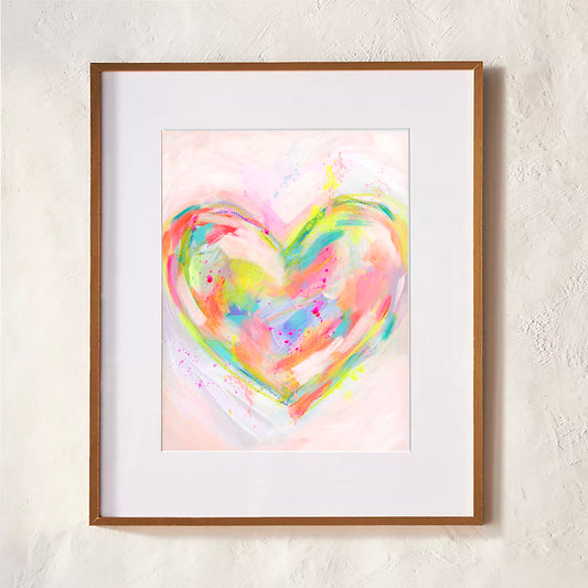 Sketchy Acrylic Heart #2- PRINT
