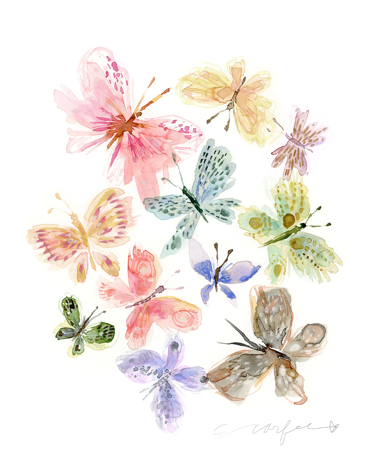 Ten Butterflies - PRINT