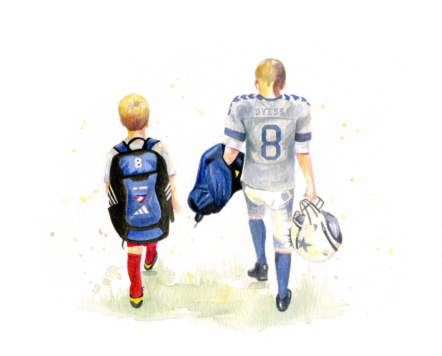 Sports Jersey Back - Watercolor Sketch