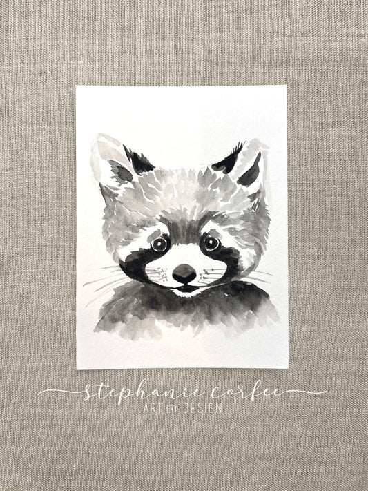 STUDIO SALE - Black & White "Red" Panda