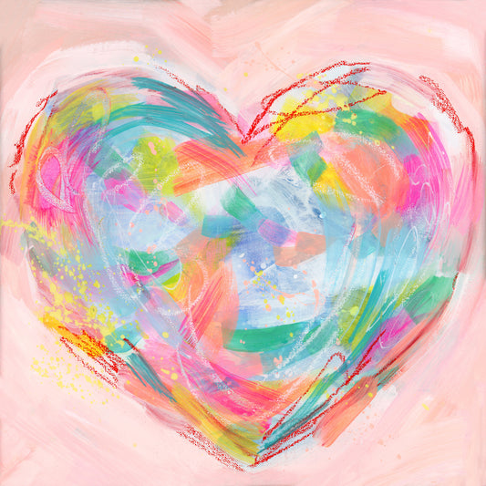 Sketchy Acrylic Heart #1 - PRINT