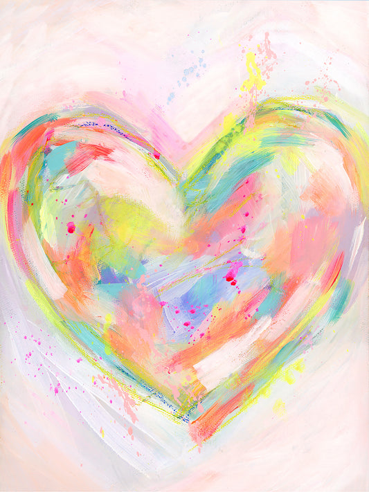 Sketchy Acrylic Heart #2- PRINT