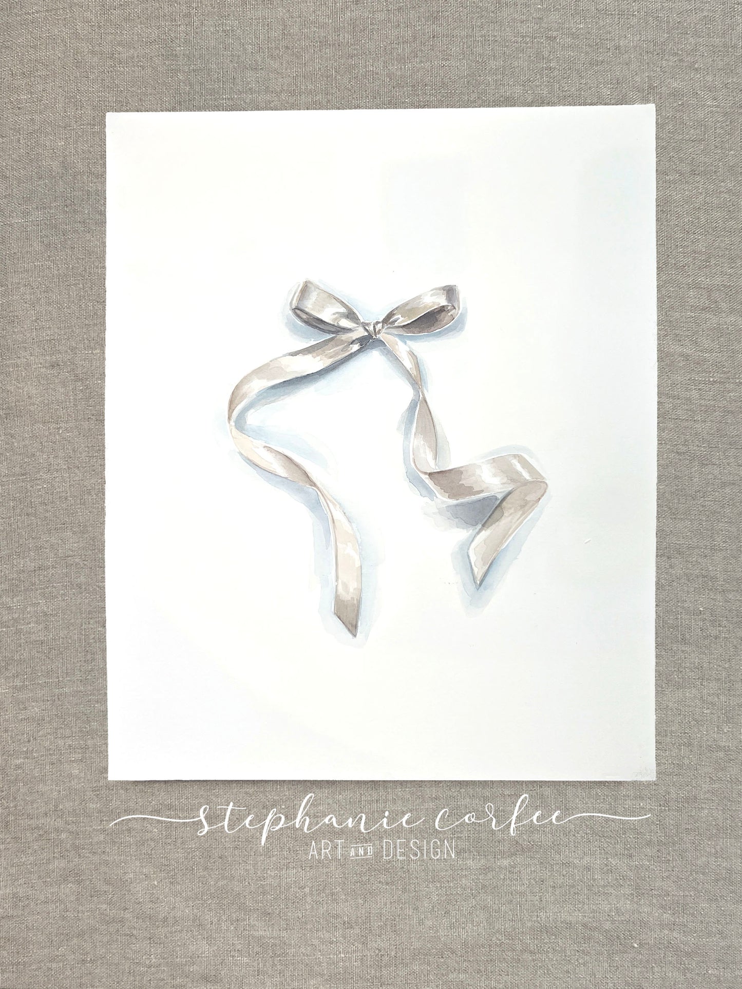 STUDIO SALE - Twirly Silvery Bow