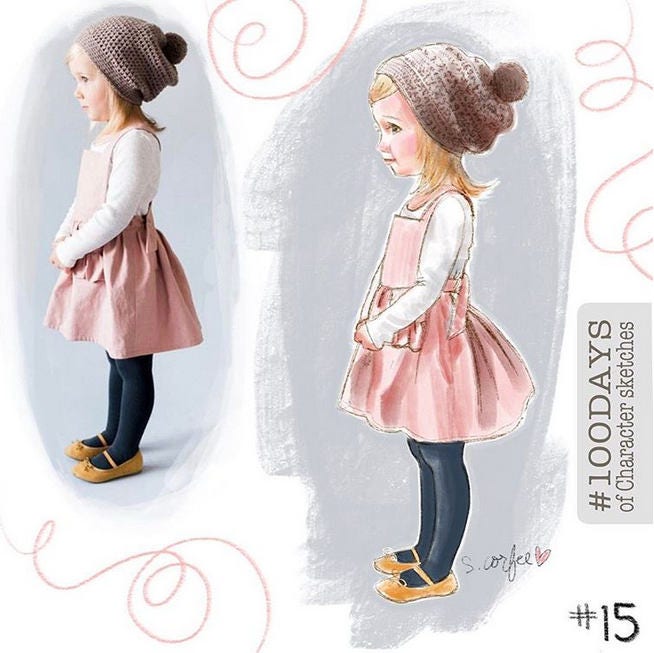 DIGITAL Portrait- "Character Sketch Style" from Your Photo - Digital File