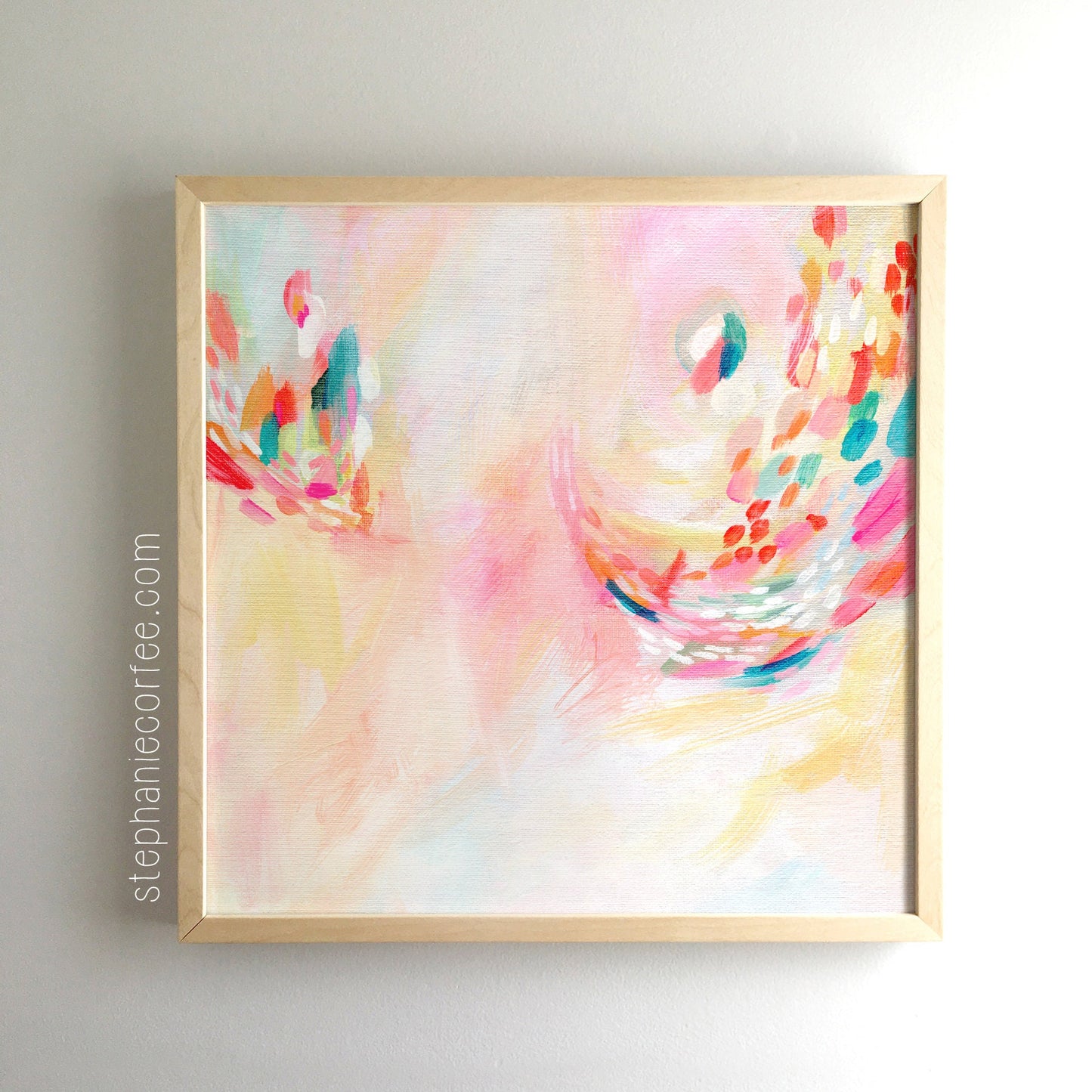 Nicole - PRINT abstract painting, acrylic painting, paper print, colorful print, cheerful print, rainbow print