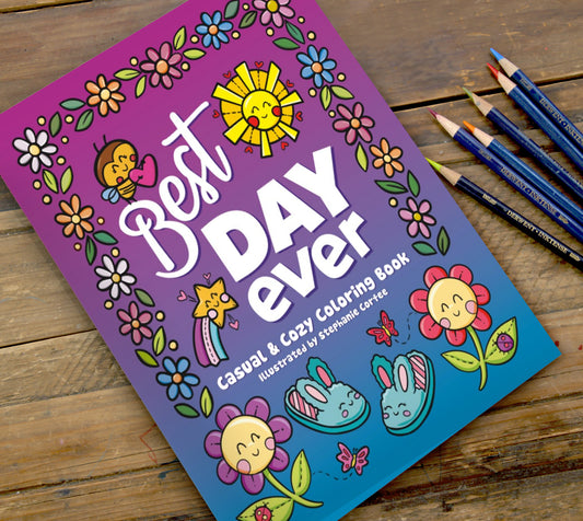 Best Day Ever- Chunky Illustration Coloring book