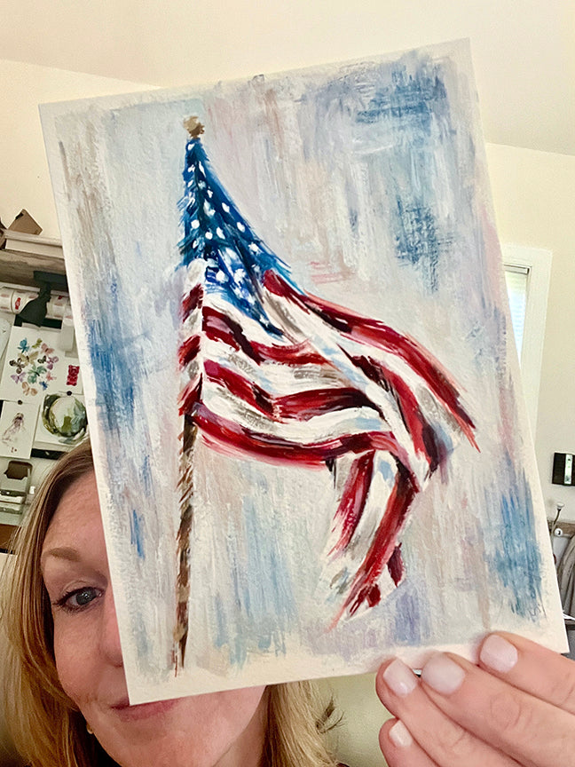 Stars & Stripes - original painting on paper