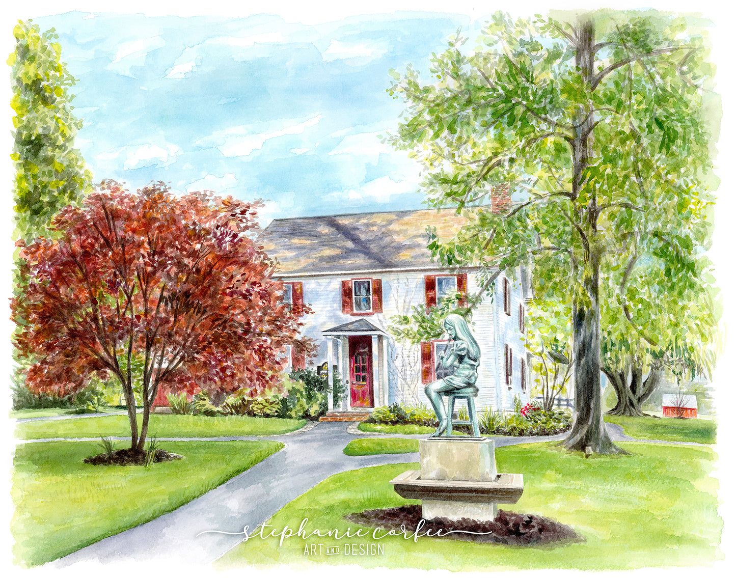Custom Watercolor House Portrait - memento, gift, new home gift, moving gift