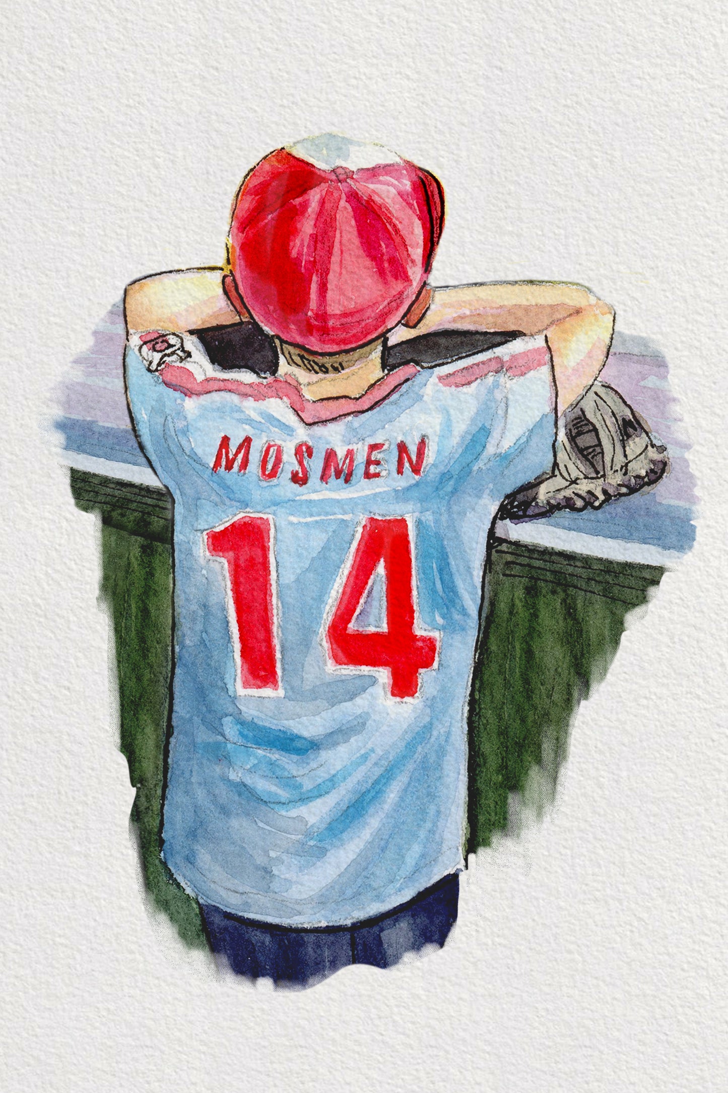 Sports Jersey Back - Watercolor Sketch
