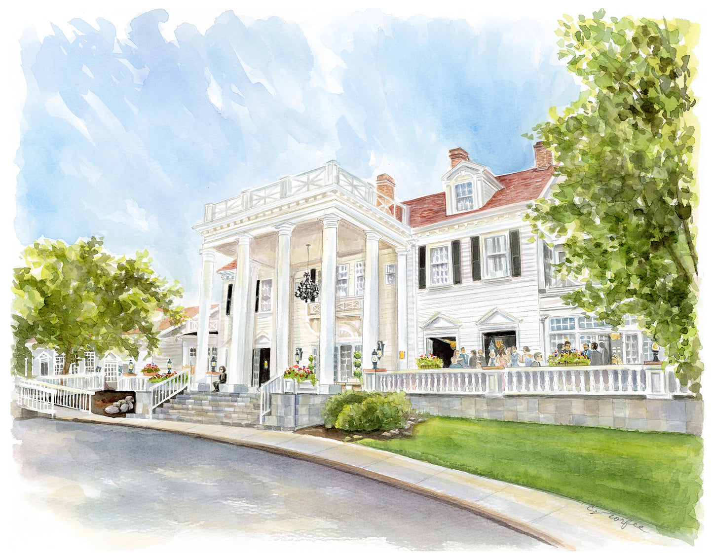 Custom Watercolor House Portrait - memento, gift, new home gift, moving gift