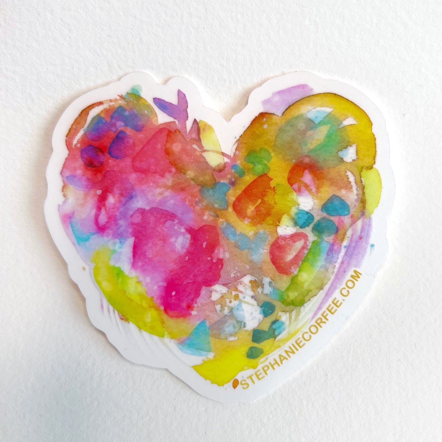 Sticker/ Decal - Messy Watercolor Heart