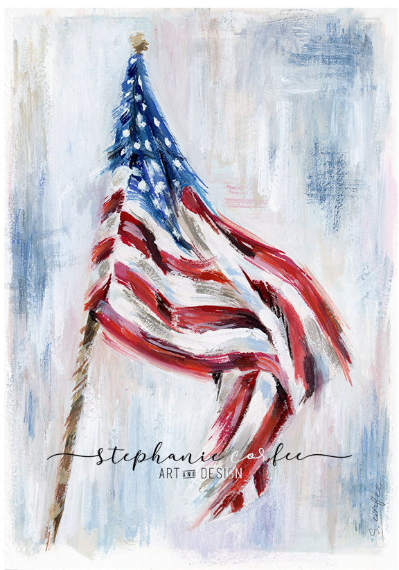Stars & Stripes - original painting on paper