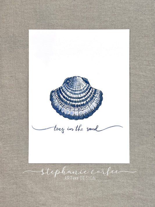 STUDIO SALE - Toes in the Sand Seashell