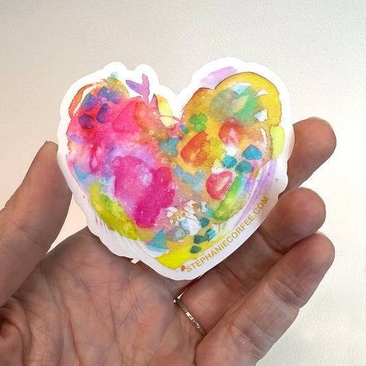 Messy Heart | Yellow - Sticker/Decal
